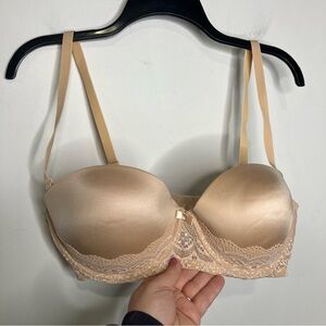Auden plunge coverage‎ push up strapless bra size 38C